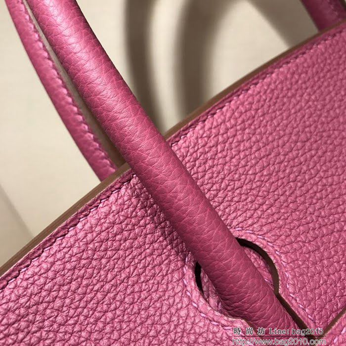 HERMES愛馬仕 鉑金包 Birkin 30cm Togo L3 Rose Pourpre 粉紫色 金扣 頂級工藝 純純手縫蠟線 時尚手提包 時尚手提包  Ama1203